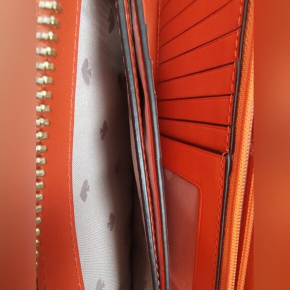 Kate Spade Staci saffiano double zip long wallet EUC - Picture 5 of 8